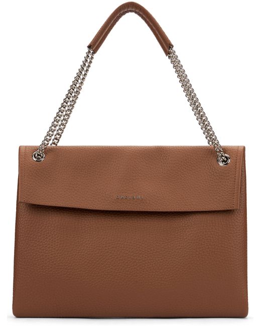 Orciani Brown Shoulder Bag Venus Soft Medium