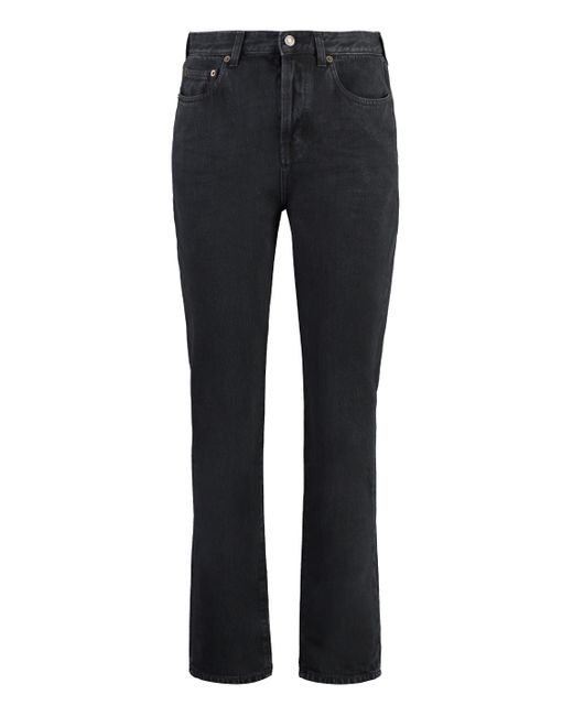 Saint Laurent Blue 5-Pocket Straight-Leg Jeans