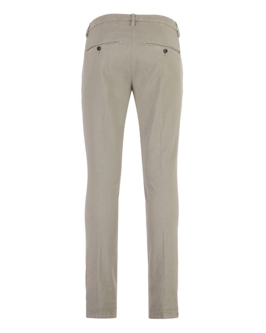 Pantaloni Gaubert chino in cotone di Dondup in Gray da Uomo