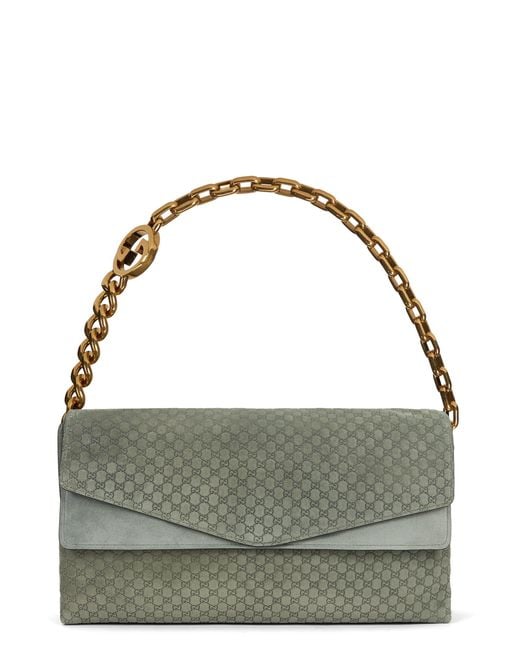 Gucci Metallic Shoulder Bag With Chain Large Size