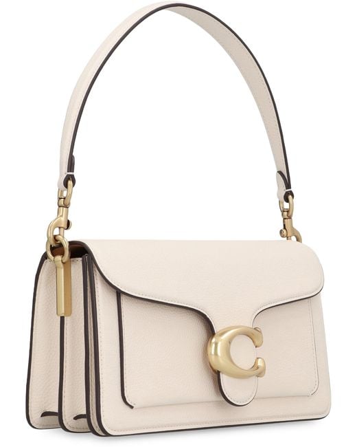 COACH Natural Tabby 26 Chalk Leather Shoulder Bag