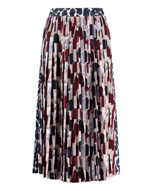 Prada Multicolor Pleated Wrap Skirt