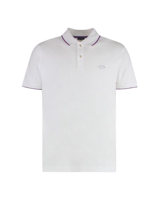 Paul & Shark White Cotton-Piqué Polo Shirt for men