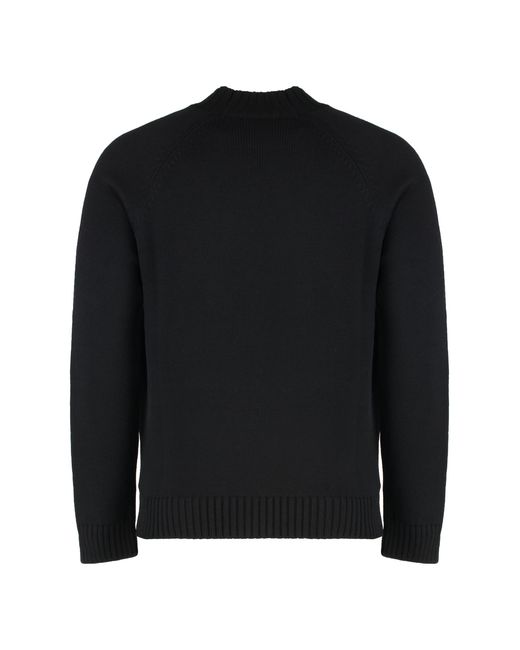 Slowear Black Sweater With Crew Neck for men