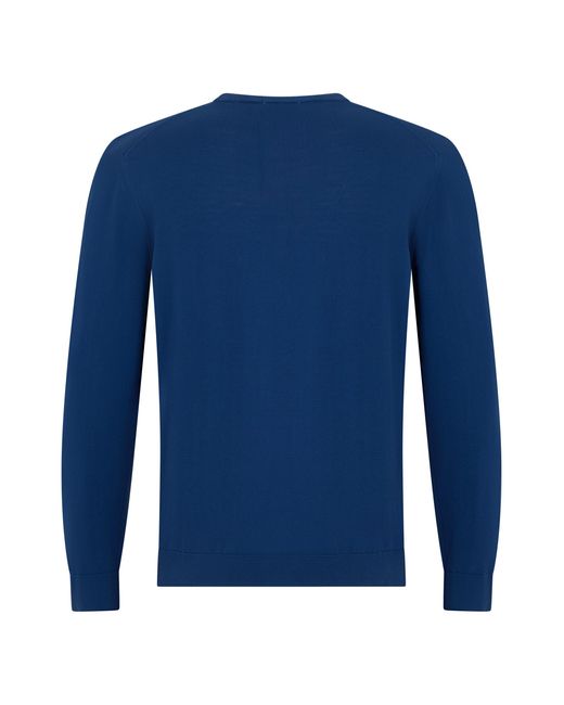 Roberto Collina Blue Crew Neck Sweater for men