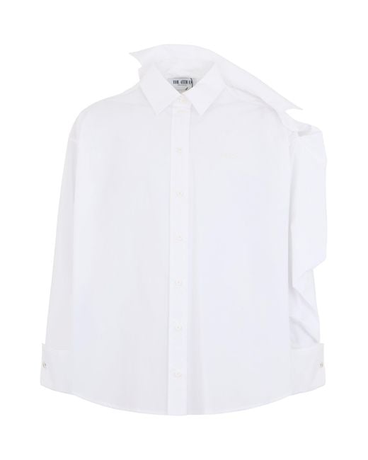 The Attico White Long-Sleeve Shirt