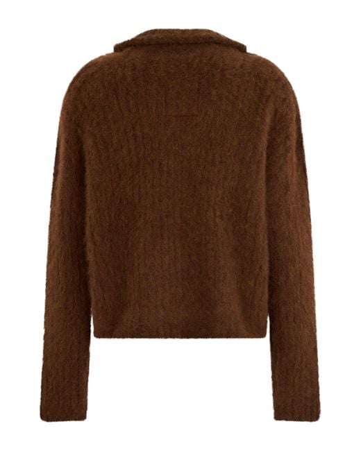 Pullover con scollo a V di Uma Wang in Brown