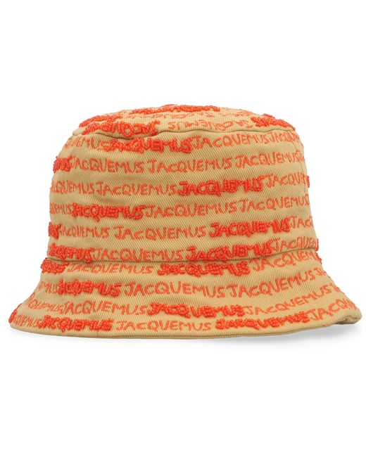 Jacquemus Orange Le Bob Bordado Bucket Hat