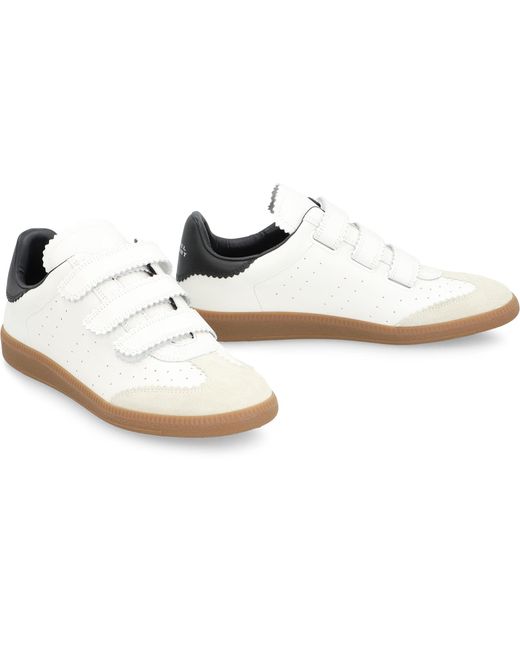 Sneakers low-top Beth in pelle di Isabel Marant in White