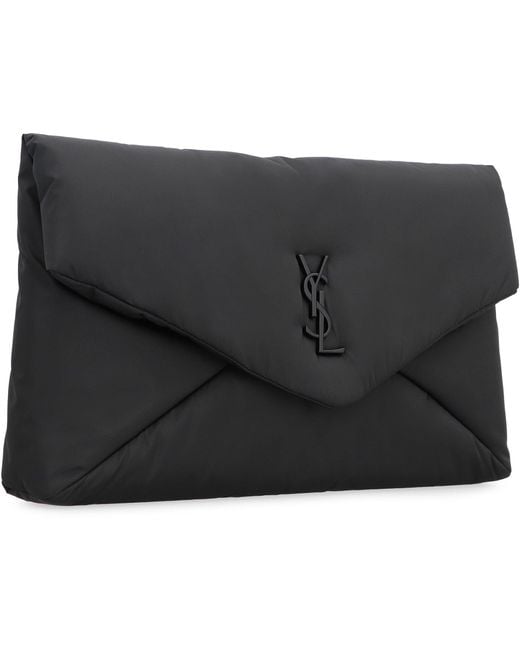 Pochette Envelope in nylon di Saint Laurent in Gray da Uomo