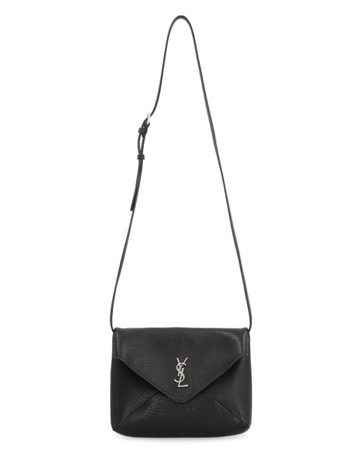 Borsa messenger Envelope in pelle di Saint Laurent in Black da Uomo