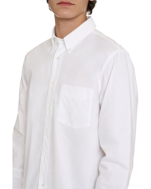 Aspesi White Cotton Poplin Shirt for men