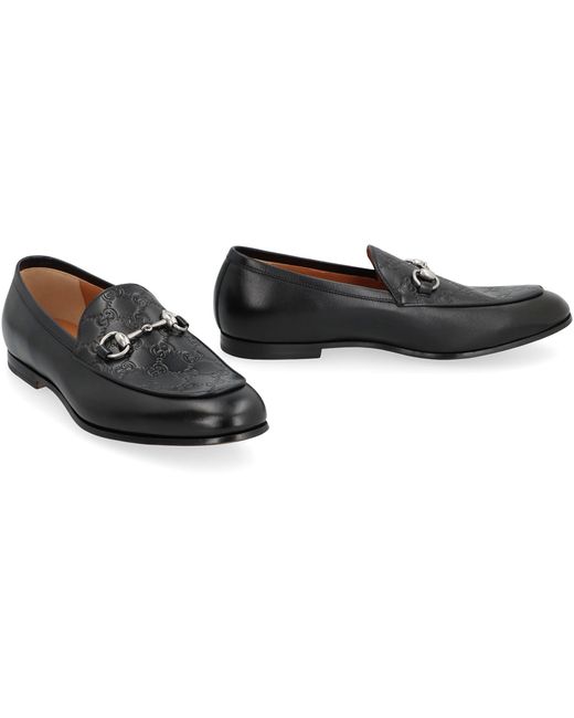 Gucci Black Leather Loafers for men