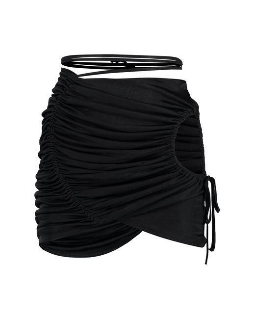 ANDREADAMO Black Draped Skirt
