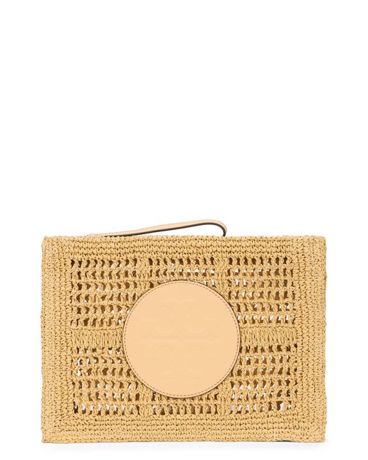 Tory Burch Natural Pouch Ella Crochet