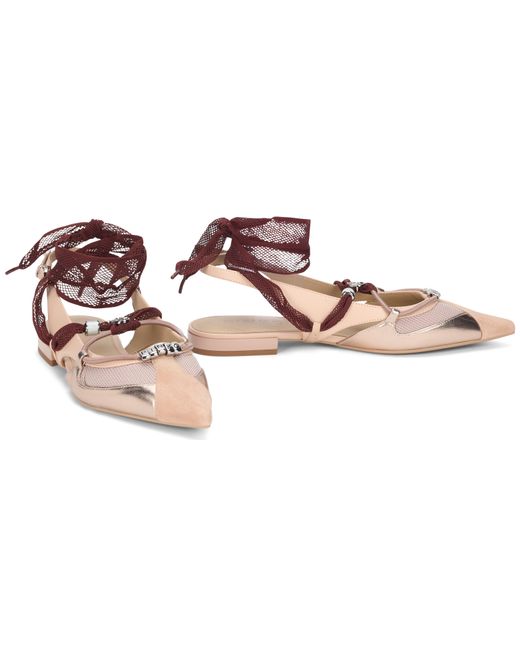 Pinko White Slingback Sandals