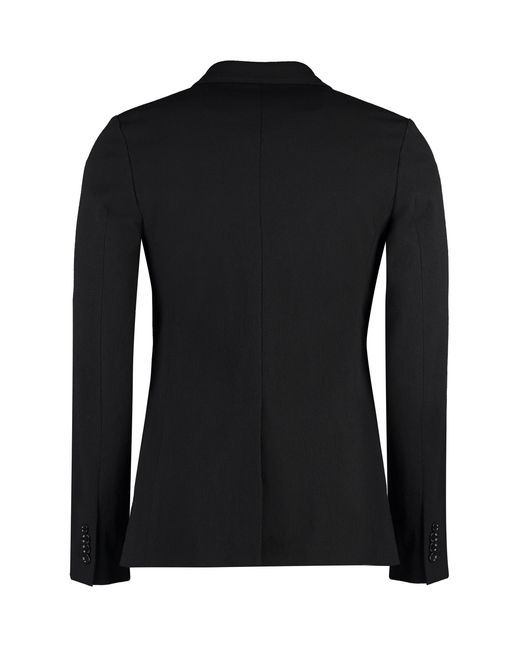 Dolce & Gabbana Black Cotton Blend Single-Breast Jacket For for men