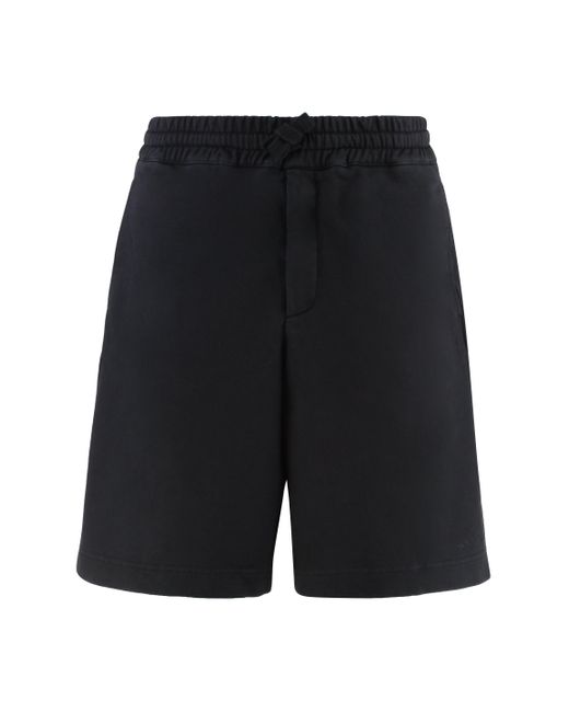 Alexander McQueen Black Logo Embroidered Drawstring Shorts for men