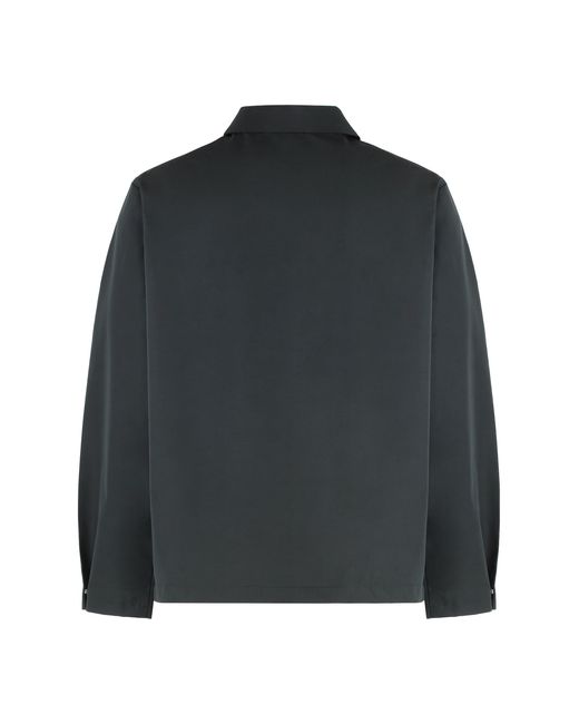 A.P.C. Black Regis Cotton Blend Overshirt