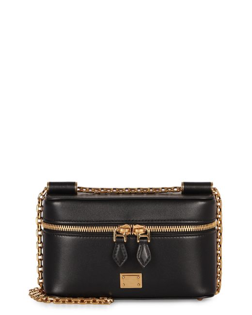 Mini borsa a tracolla Sicily in pelle di Dolce & Gabbana in Black