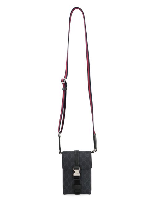 Mini borsa a tracolla GG Supreme di Gucci in Black da Uomo