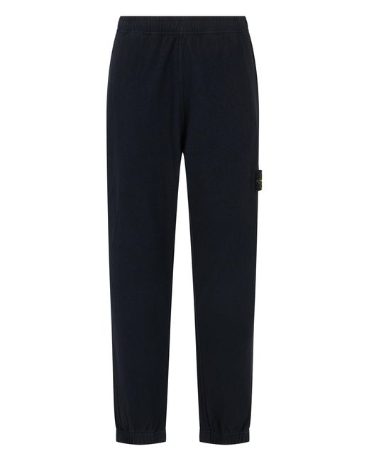 Stone Island Blue Comfortable Pants With Side Pocket