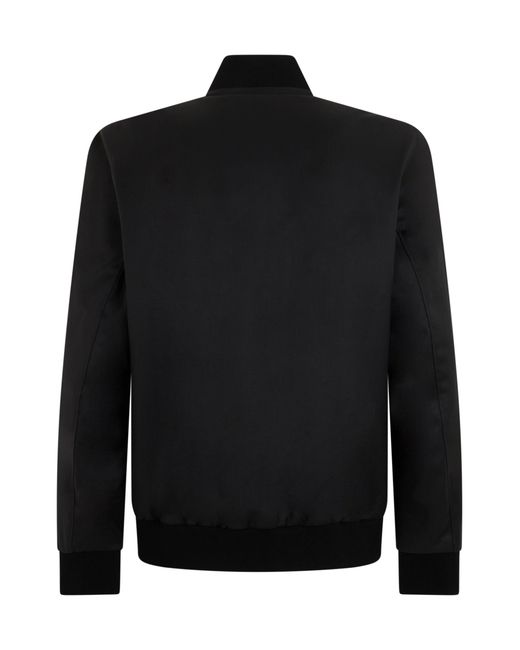 Boss Black Wool Blend Zip Front Bomber Jacket for men
