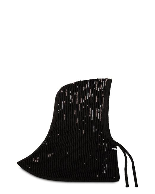 Pinko Black Balaclava With Adjustable Straps