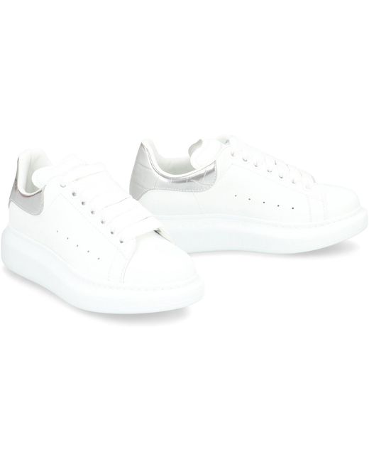 McQueen White Leather Chunky Sneakers