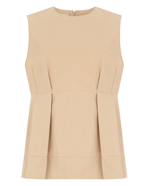 Vince Natural Sleeveless Blouse