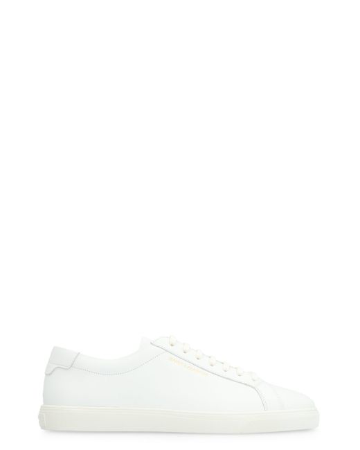 Saint Laurent White Andy Low-Top Sneakers for men