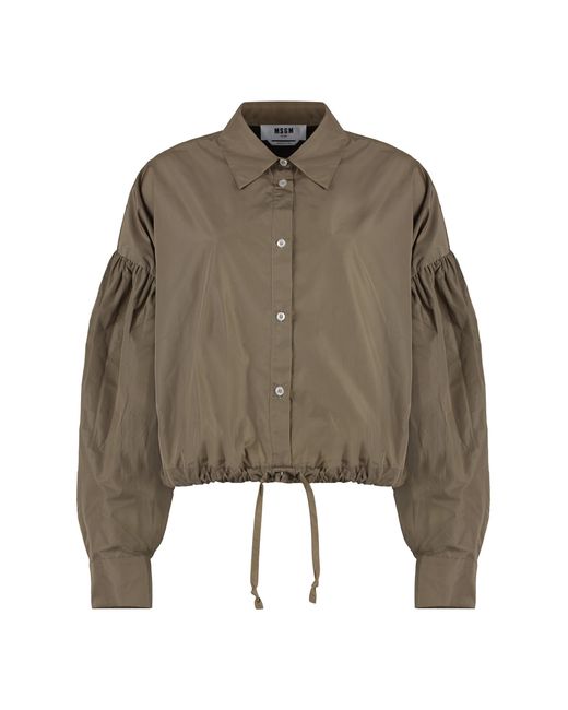 MSGM Brown Relaxed Solid Shirt