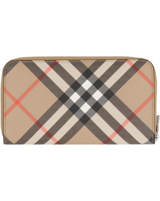 Burberry Gray Coated Canvas Wallet for men