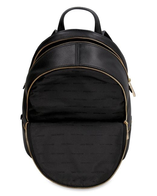 MICHAEL Michael Kors Black Rhea Leather Medium Backpack
