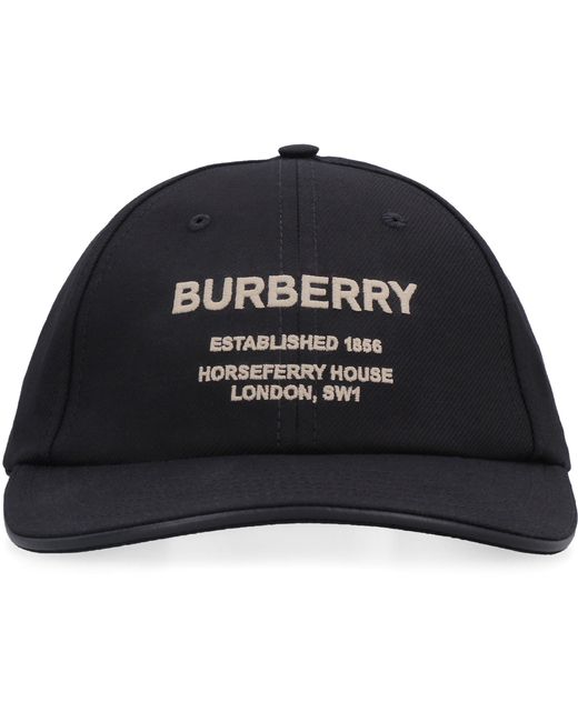 black burberry baseball cap