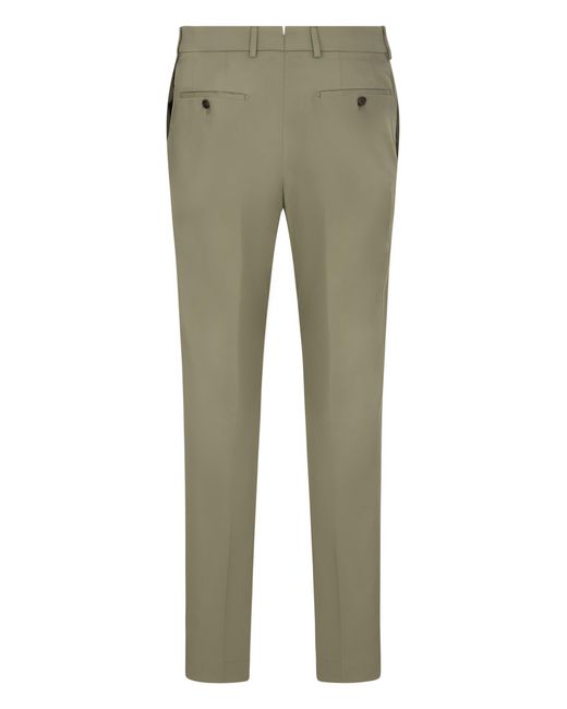 Slowear Green Straight Cotton Pants for men