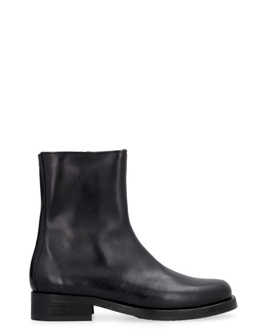 Our Legacy Black Camion Leather Ankle Boots for men