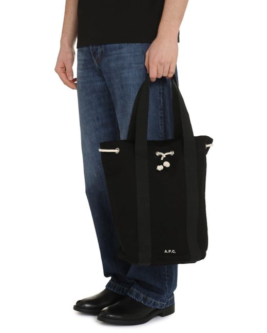 A.P.C. Black Angelo Tote Bag for men