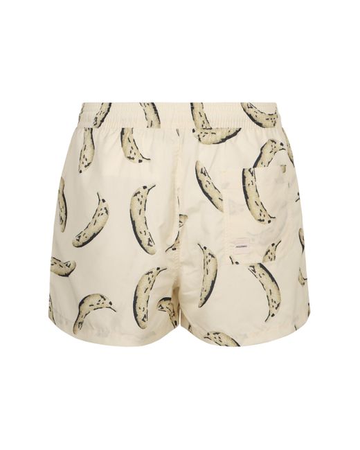 Jacquemus Natural Le Maillot Puntini Nylon Swim Shorts for men