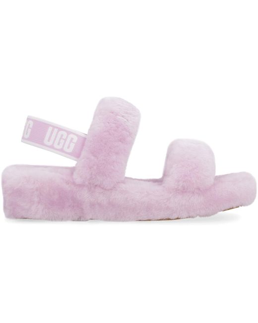 ugg pink fur sandals