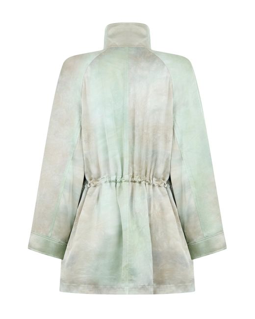 LES FILLES D'EVA Green Silk Jacket With Pockets