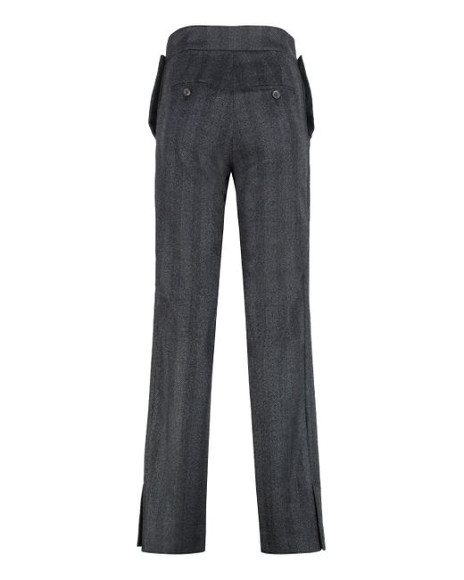 Batakovic Gray Striped Pattern Trousers