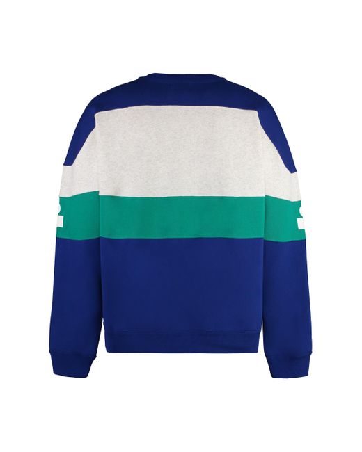 Isabel Marant Blue Kivin Cotton Crew-Neck Sweatshirt for men