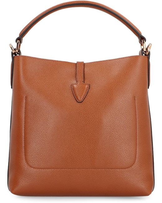 Tod's Brown T Timeless Leather Bucket Bag