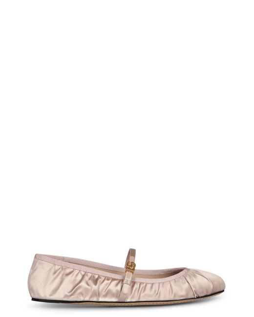Ballerine in raso di Dolce & Gabbana in White