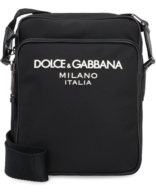 Dolce & Gabbana Black Dolce & Gabbana Nylon Messenger Bag for men