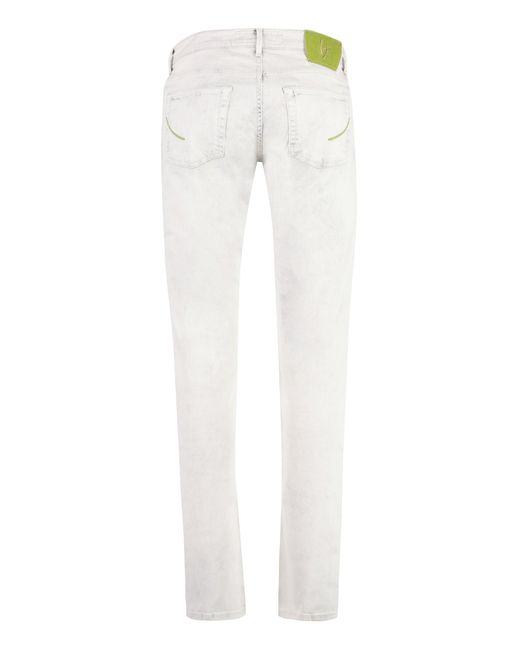 handpicked White Orvieto Slim Fit Jeans for men