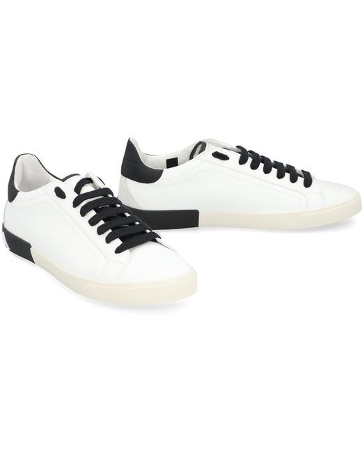 Sneakers low-top Portofino di Dolce & Gabbana in White da Uomo