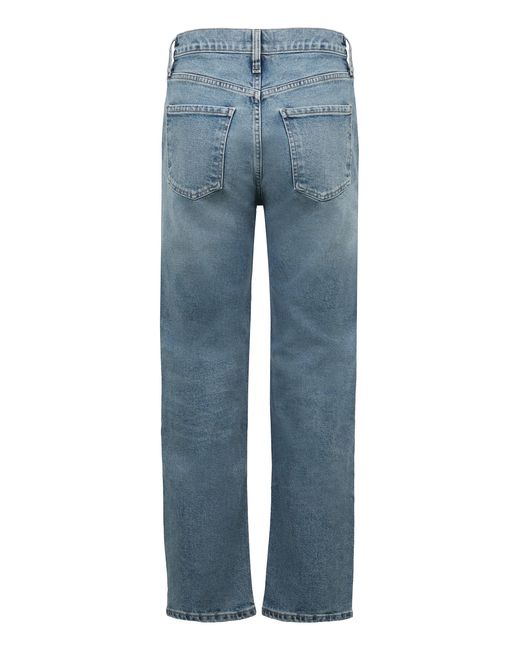 Citizens of Humanity Blue Logo Patch Straight Leg Jeans