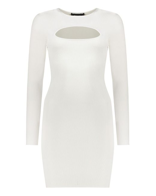 DSquared² White Knit Mini-Dress